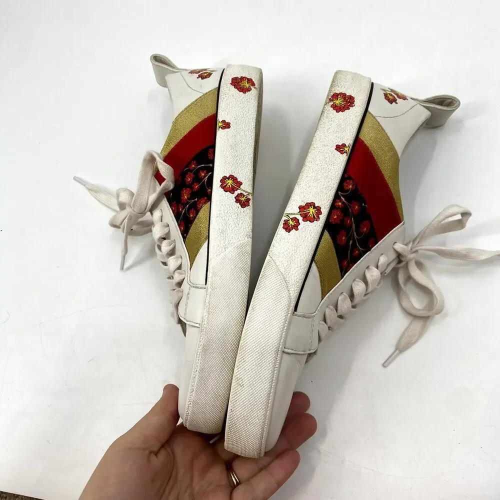 Diane Von Furstenburg White Leather Sneakers